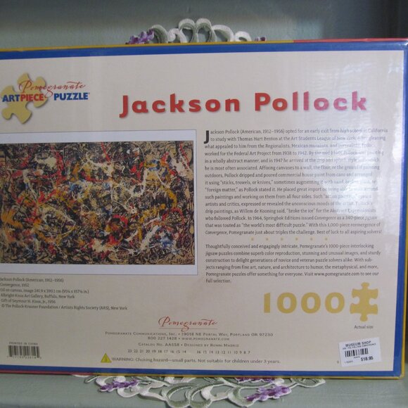 1,000 piece Puzzle Jackson Pollock Convergence Pomegranate 29 x 20 in NEW Sealed - Picture 4 of 12
